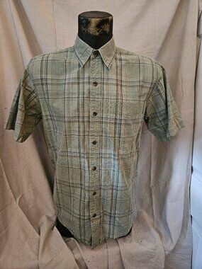 Men's Short Sleeve Button Up Cotton Shirt from LL Bean Size Small